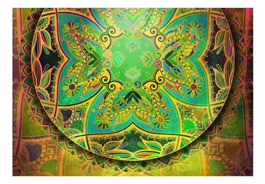 Fototapeta, Mandala: Szmaragdowy fantazja, 200x140 cm DecoNest