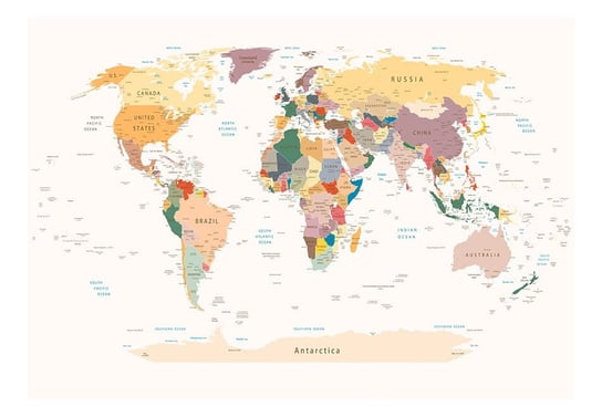 Fototapeta, Mapa świata, 100X70 DecoNest
