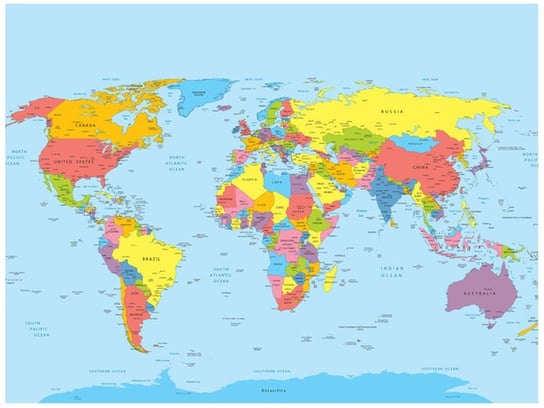 Fototapeta, Mapa świata, 2 elementy, 200x150 cm Oobrazy