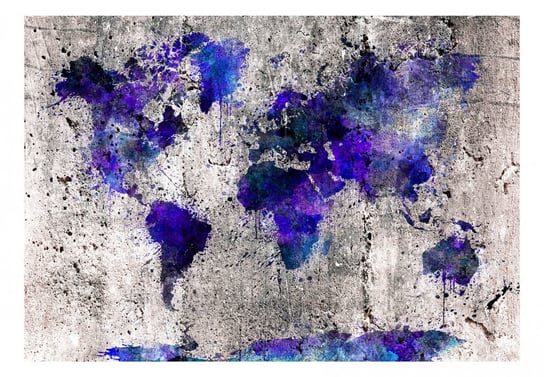 Fototapeta, Mapa świata: kleksy, 300x210 cm DecoNest