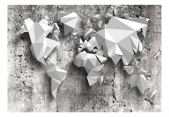 Fototapeta, Mapa świata: origami, 200x140 cm DecoNest