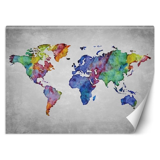 Fototapeta Mapa świata w akwareli 100x70 Feeby