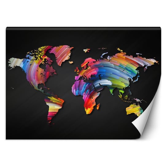 Fototapeta Mapa świata w pastelowych kolorach 200x140 Feeby