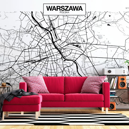 Fototapeta - Mapa Warszawy ARTGEIST