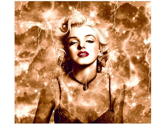 Fototapeta, Marylin Monroe błyskawice i gwiazda, 6 elementów, 268x240 cm Oobrazy
