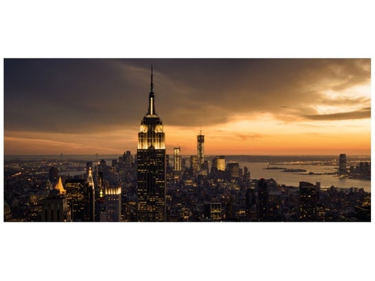 Fototapeta, Miasto Nowy Jork o świcie, 12 elementów, 536x240 cm Oobrazy