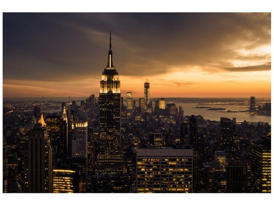 Fototapeta, Miasto Nowy Jork o świcie, 8 elementów, 368x248 cm Oobrazy