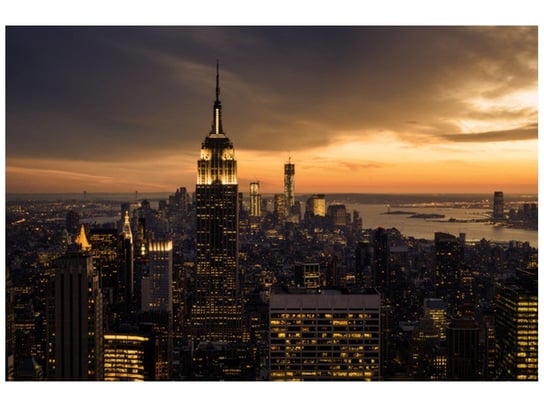 Fototapeta, Miasto Nowy Jork o świcie, 8 elementów, 400x268 cm Oobrazy