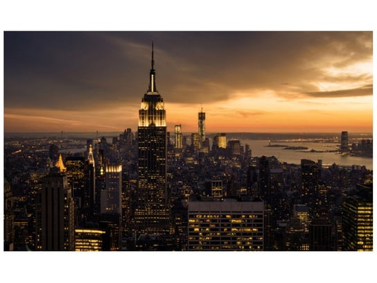 Fototapeta, Miasto Nowy Jork o świcie, 9 elementów, 402x240 cm Oobrazy