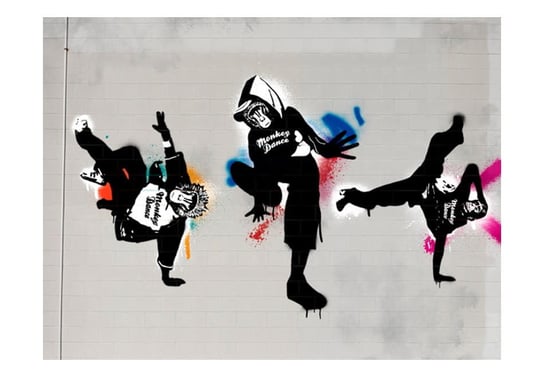 Fototapeta, Monkey dance, street art, 250X193 DecoNest