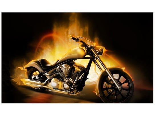 Fototapeta, Motocykl w ogniu, 8 elementów, 412x248 cm Oobrazy