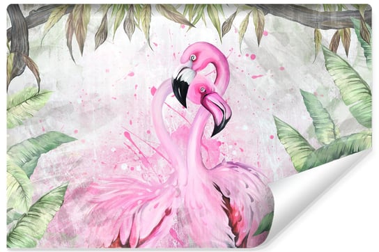 Fototapeta, MURANO, Abstrakcja Flamingi Akwarela 368cm x 254cm Muralo