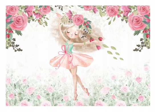 Fototapeta Na Ścianę Dla Dzieci Dziewczynki Baletnica Kwiaty 312x219 Consalnet