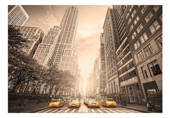 Fototapeta, New York taxi, sepia, 100x70 cm DecoNest