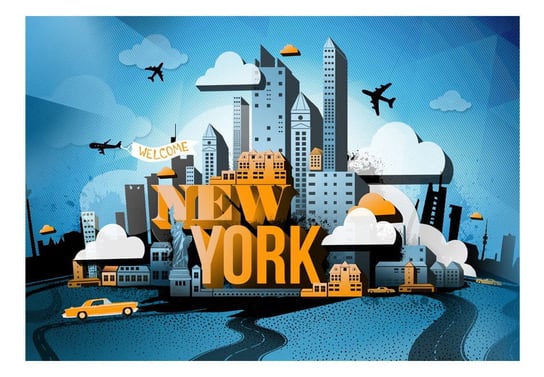 Fototapeta, New York, welcome, 350x245 cm DecoNest