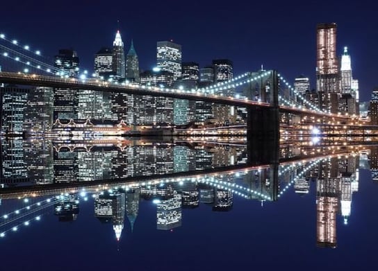 Fototapeta NICE WALL New York (Brooklyn Bridge night), 254x183 cm Nice Wall