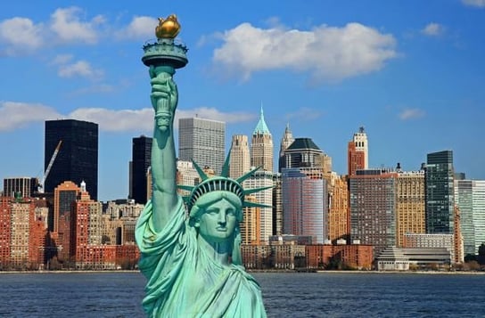 Fototapeta Nice Wall Statua wolności, Manhattan Skyline 175x115 cm Nice Wall