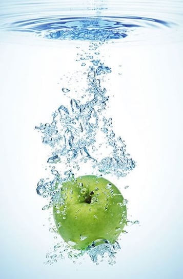 Fototapeta Nice Wall Zielona jabłko w wodzie 115x175 cm Nice Wall