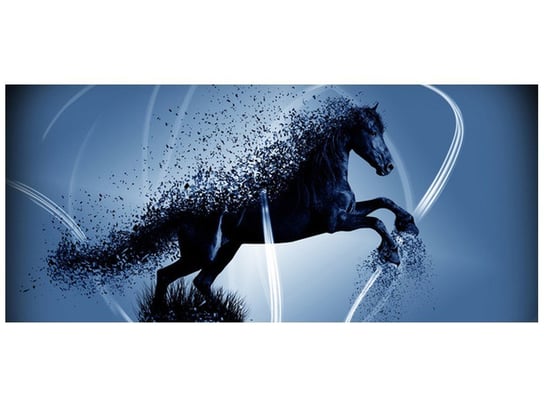 Fototapeta, Niebieski koń fragmentaryzacja - Jakub Banaś, 12 elementów, 536x240 cm Oobrazy