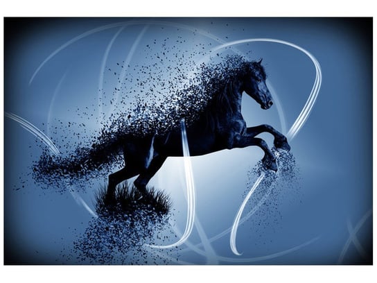 Fototapeta, Niebieski koń fragmentaryzacja - Jakub Banaś, 8 elementów, 368x248 cm Oobrazy