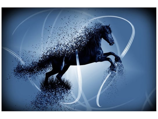 Fototapeta, Niebieski koń fragmentaryzacja - Jakub Banaś, 8 elementów, 400x268 cm Oobrazy