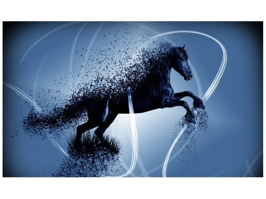 Fototapeta, Niebieski koń fragmentaryzacja - Jakub Banaś, 8 elementów, 412x248 cm Oobrazy