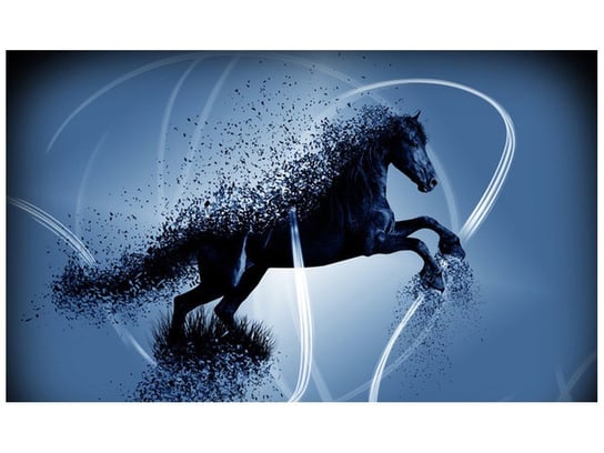 Fototapeta, Niebieski koń fragmentaryzacja - Jakub Banaś, 9 elementów, 402x240 cm Oobrazy
