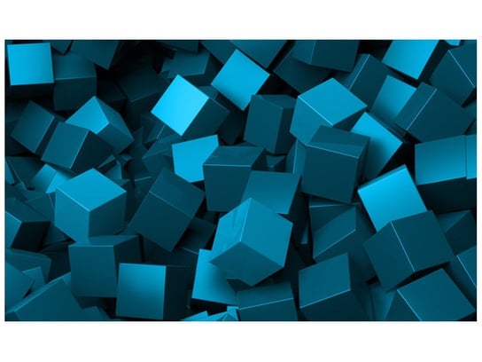 Fototapeta, Niebieskie kostki 3d, 9 elementów, 402x240 cm Oobrazy