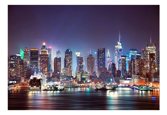 Fototapeta, Nocny Nowy Jork, 100x70 cm DecoNest