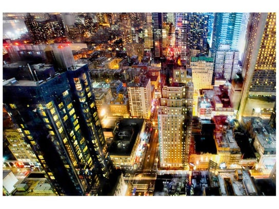 Fototapeta, Nowy Jork nocą, 8 elementów, 368x248 cm Oobrazy