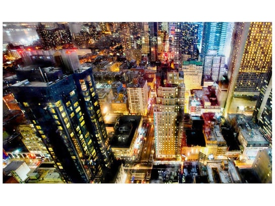 Fototapeta, Nowy Jork nocą, 8 elementów, 412x248 cm Oobrazy