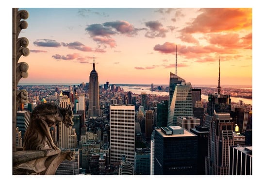 Fototapeta, Nowy Jork: wieżowce i zachód słońca, 150x105 cm DecoNest