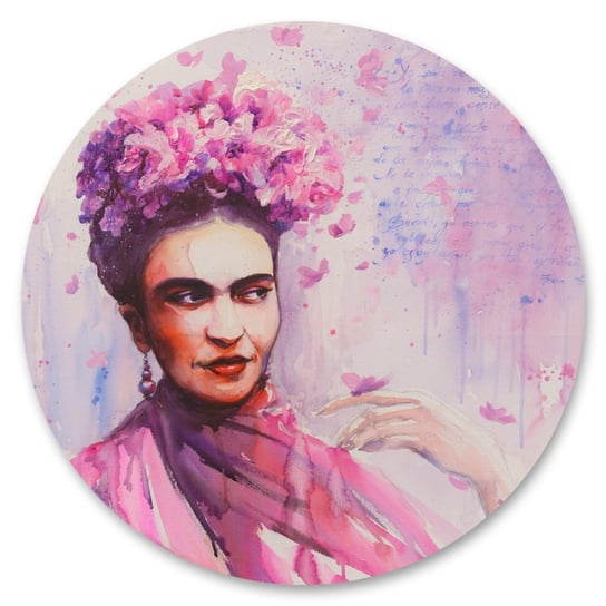 Fototapeta Okrągła Frida Kahlo Akwarela Kobieta Portret Dekoracja 100Cm X 100Cm Muralo