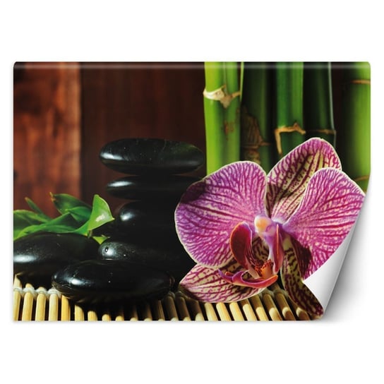 Fototapeta, Orchidea kamienie zen bambus - 200x140 Inna marka