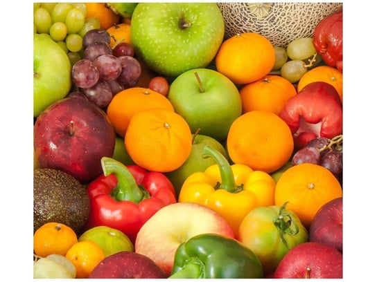 Fototapeta, Owoce i warzywa, 6 elementów, 268x240 cm Oobrazy
