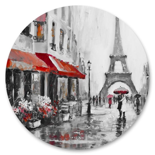 Fototapeta Paryska Uliczka Malunek Koło Wieża Eiffla Paryż Miasto 100Cm X 100Cm Muralo