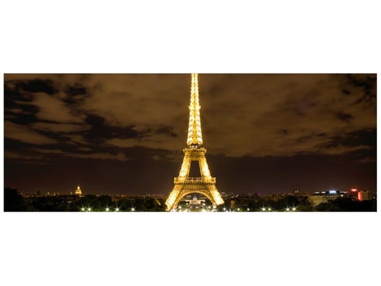 Fototapeta Paryż Wieża Eiffla - zdjęcie nocą, 2 elementy, 268x100 cm Oobrazy
