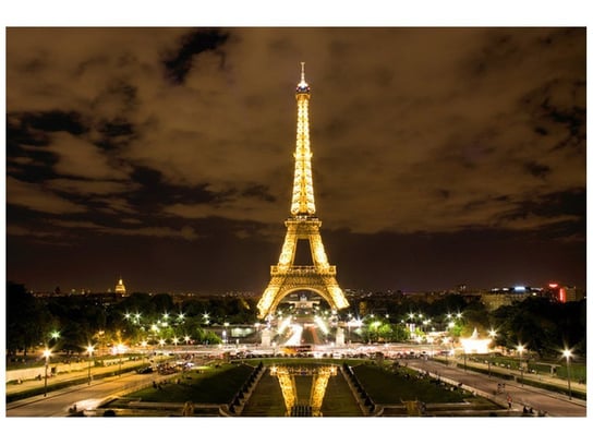 Fototapeta Paryż Wieża Eiffla - zdjęcie nocą, 8 elementów, 368x248 cm Oobrazy
