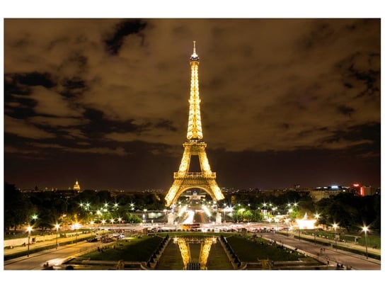 Fototapeta Paryż Wieża Eiffla - zdjęcie nocą, 8 elementów, 400x268 cm Oobrazy