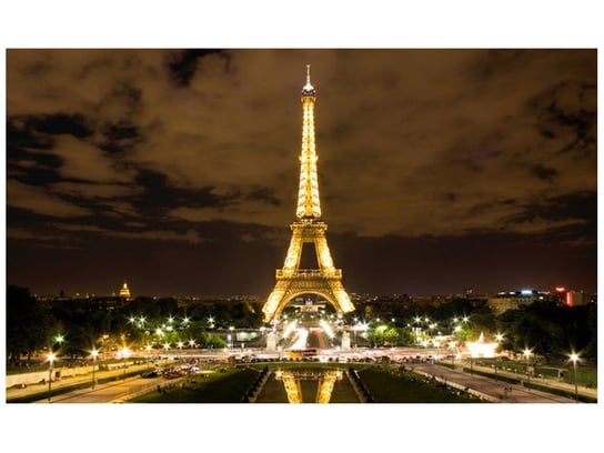 Fototapeta Paryż Wieża Eiffla - zdjęcie nocą, 8 elementów, 412x248 cm Oobrazy
