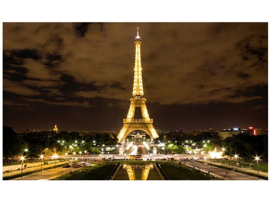 Fototapeta, Paryż Wieża Eiffla - zdjęcie nocą, 9 elementów, 402x240 cm Oobrazy