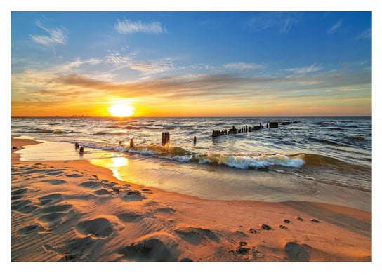 Fototapeta PLAŻA MORZE Zachód Słońca Salon 368x254 Consalnet