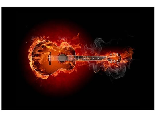 Fototapeta, Płonąca gitara, 1 elementów, 200x135 cm Oobrazy