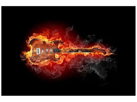 Fototapeta, Płonąca gitara, 1 elementów, 200x135 cm Oobrazy