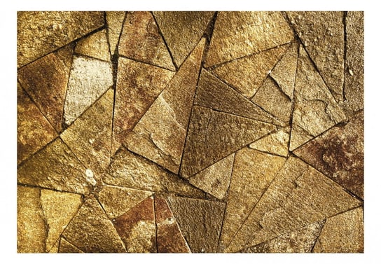Fototapeta, Płytki chodnikowe (złoty), 250x175 cm DecoNest