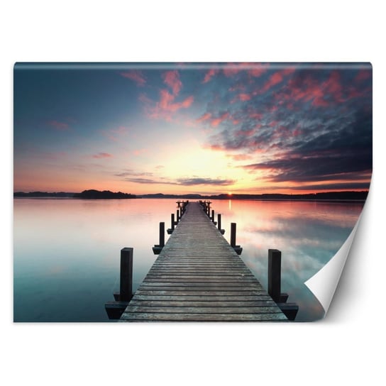 Fototapeta, Pomost jezioro zachód słońca - 100x70 Inna marka