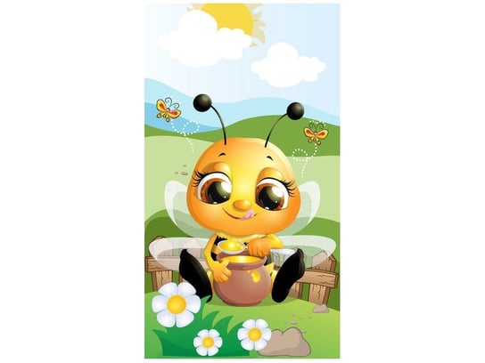 Fototapeta, Pszczoła jedząca miodek, 2 elementów, 110x200 cm Oobrazy