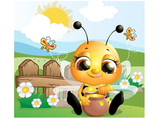 Fototapeta Pszczoła jedząca miodek, 6 elementów, 268x240 cm Oobrazy