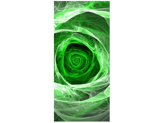 Fototapeta, Róża fraktalna green, 1 element, 95x205 cm Oobrazy