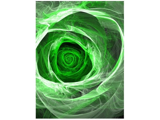 Fototapeta, Róża fraktalna green, 2 elementy, 150x200 cm Oobrazy